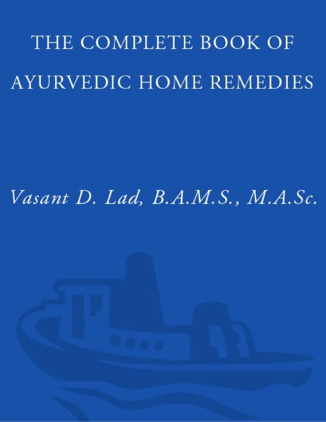the complete book of ayurvedic home remedies pdf