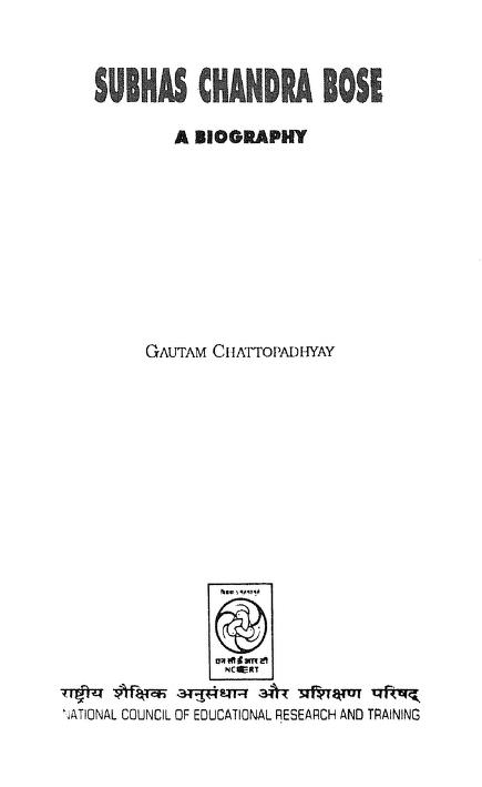 Subhash Chandra Bose Biography in English pdf